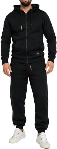 Höhenhorn Cozalp herr jogging kostym träningsoverall hemmadräkt, svart, 3XL