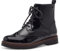 s.Oliver Damen Schnürstiefel ohne Absatz mit Reißverschluss Vegan, Schwarz (Black), 38 EU
