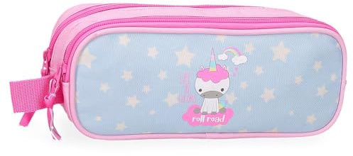 Roll Road I Am a Unicorn Estuche Doble Azul 23x9x7 cms Poliéster