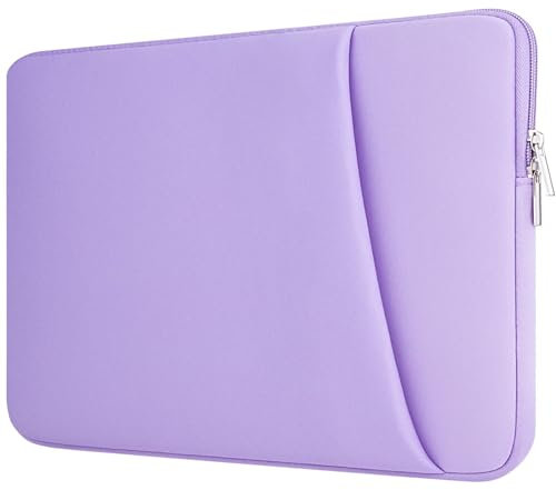 HEDUGO Funda para Portátil con Bolsillo para Accesorios con Cremallera Compatible con HP DELL ASUS de 15,6 Pulgadas Funda Ordenador Portatil Acolchada para Portátil/Chromebook de 15,6”