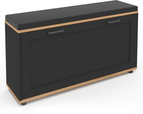 IDMarket - Banc d'entrée Chaussures 100 cm avec Coussin VITO Noir