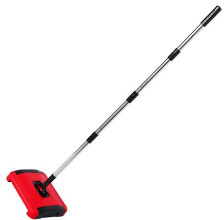 ANDRESLADe Mano Inalámbrica Eléctrica para Alfombras para Limpieza De Alfombras Barredora Manual Escoba para Baldosas De Madera Dura Eliminación De Pelo De Mascotas