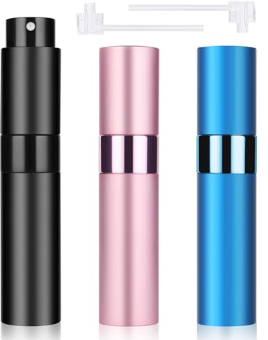 ACWOO Mini Atomiseur Parfum, 3PCS Vaporisateur Vide de Sac Rechargeabl, 10ml Recharge Spray Flacon de Parfum, Bouteille Vaporisateur de Parfum de Voyage, Empty Portable Travel Spray Flacon de Parfum