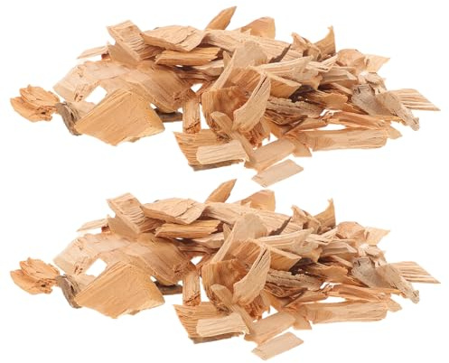 Gatuida 2 Bolsas de astillas de Madera para Barbacoa para ahumar y Asar - Astillas de ciprés Natural para Barbacoa, cócteles, Salchichas y Cocina al Aire Libre en días Festivos, de 3 a 5 cm