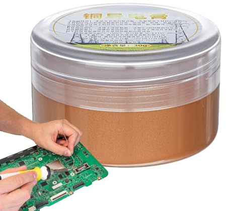 Pasta conduttiva al rame - Grasso per contatti resistente alle alte temperature da 30 g | Grasso conduttivo elettrico - olio lubrificante anticorrosione per sbarre collettrici, poli della batteria, co