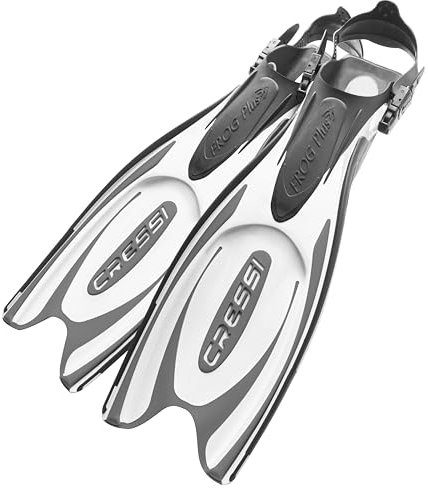 Cressi Herren Flossen Frog Plus, weiß, 36/38, BF203038