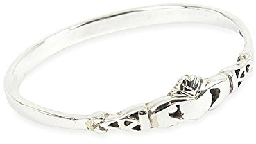 Solid 925 Sterling Silver Claddagh stacking Ring in sizes G-Z