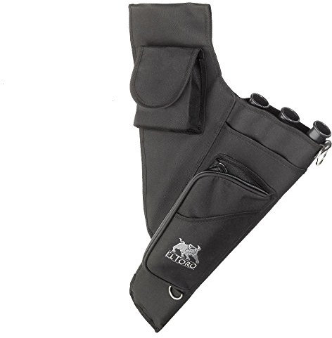 elToro Seitenköcher Sport Deluxe 1 mit 2 Taschen und 3 Röhren - schwarz
