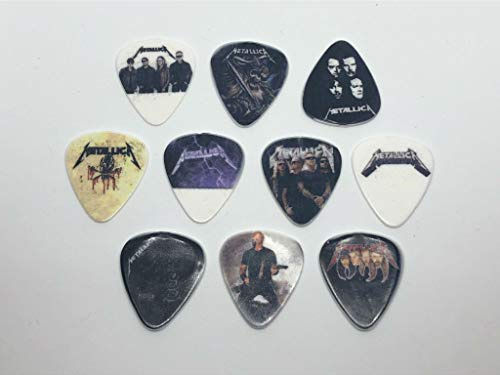 METALLICA set med gitarrplektrum (10 plektrum/10 olika designer)