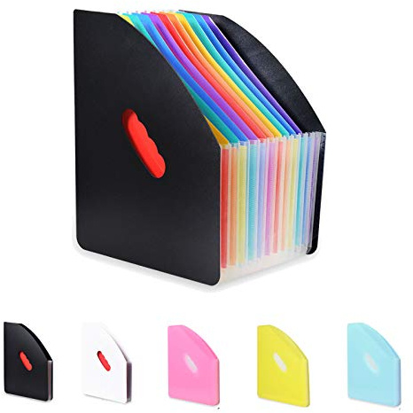 Marte Vanci Expanding File Organiser, Accordion File Folder, 13 Pockets | A4 Document Organiser, Portable Filling Box, Desk Folders Storage for Bill Receipt Paperwork Office Home School Supplies