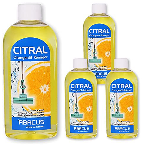 4 x 500 ml de nettoyant à l'huile d'orange (7749.4) – Détachant pour résines d'arbre Citral Détachant pour stylo à bille.