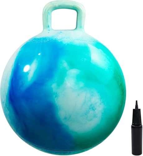 U&C Planet 45 CM Pallone da Salto per Bambini 3-8 Anni Supporta Fino a 100 kg Design Antiscivolo con Pompa Palla da Salto in PVC per Interni ed Esterni