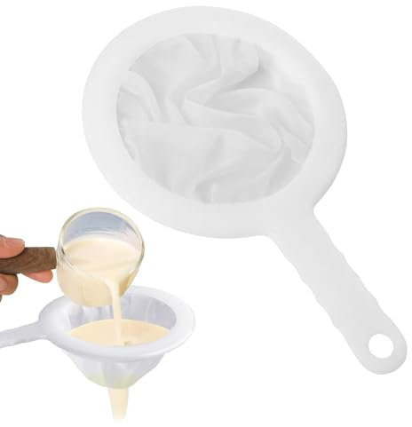 Premium Fine Mesh Strainer, 200-Mesh Nylon Sieve for Precision Straining, 12.5cm - Multi-Use