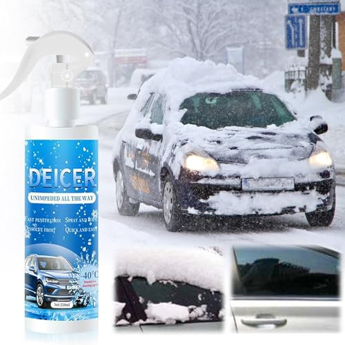 Forhome Enteiserspray, 250ml Anti Freeze Spray Entfroster Spray EIS schnell entfernen,Scheiben Entfroster, Scheiben Enteiser Spray für Auto-Scheiben Spiegel Scheinwerfer, verhindert Wiedervereisung