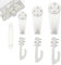 SARFID 60 Pcs Heavy Duty Picture Hooks- Picture Hanging Hooks with Strong Hold ABS Plastic & Stainless Steel - Damage Free Hard Wall Picture Hangers, Wall Hanging Hooks (Pack of 60)