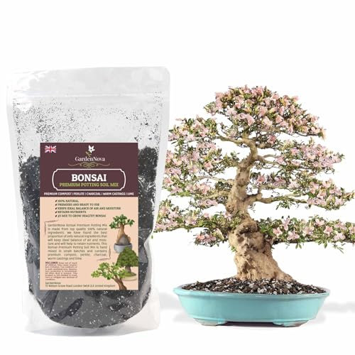 Professional Bonsai Soil Potting Mix - Optimal Balance for Healthy Bonsai Growth and Nutrient Retention - 2 Liters Bag