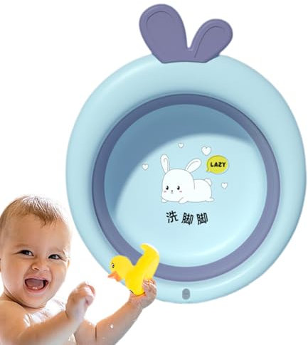 Cuenca De Lavado Para Bebé Plegable - Cuenco De Lavado Plegable Para Recién Nacidos | Lavabo De Dibujos Animados Portátil Para Lavado De Cara Y Pies, Bañera De Cuenca De Baño Para Bebés,