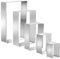 5Pcs Rectangle Cookie Cutter Stainless Steel Rectangle Biscuit Molds Geometric Frame Plaque Shapes Biscuit Molds Square Pastry Fondant Cake Set Assorted Sizes 0.98 Inch Depth for Baking