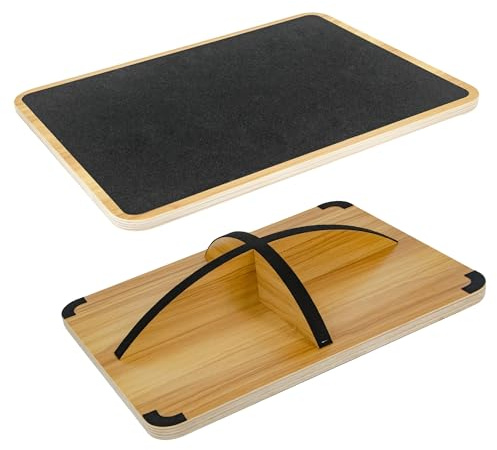 Balance Board for Physical Therapy, Wooden Wobble Board for Balance Training and Ankle Strengthening, Anti-Slip Surface, 350 lbs Capacity Standing Desk Rocker Board (360°)