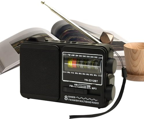 Radio portatile tascabile,Piccola radio a manovella con LED | di sopravvivenza all'aperto con allarme meteo senza rumore per escursioni a piedi e attività all'aperto