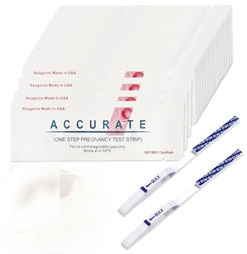 50 Pezzi Test di Gravidanza Precoce 25mIU/ml Pregnancy Test Precoce Gravidanza Stick Ultrasensibili Imballaggio Separato Risultati Accurati e Affidabili Adatto per Uso a Casa