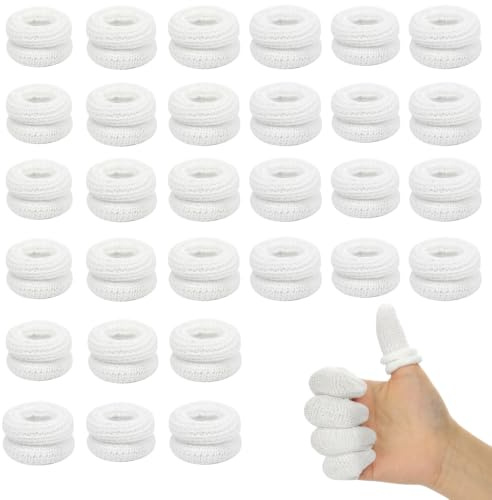 AOOTE Fingerförband, 30PCS Fingertoppsskydd, Vit