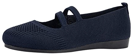 Ballerines tendance pour femme - Élégantes et sportives - Bout auadratique - Chaussures d'été plates et confortables - Chaussures traditionnelles à lanières - Chaussures de gymnastique légères en