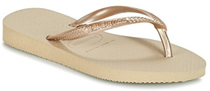 Havaianas Girls Slim (Mini Me), Sand Grey/Light Golden, 9