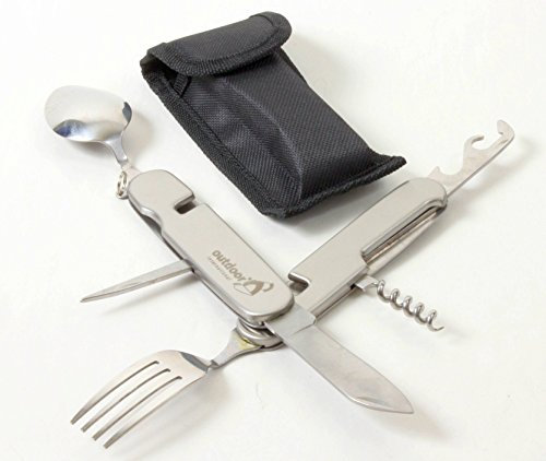 Reise Camping Klappbesteck 2 tlg. Multifunktion Zelt Besteck