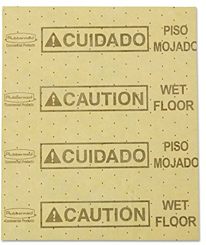 Rubbermaid Commercial Products Over The Spill Pad Refill Absorbent Mat Pads Yellow Large Fast at Absorbing Water/Oil/Beverages for Residential/Commercial/Restaurant/Office/Facility Use
