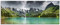 ARTland Wanddeko Glasbilder Wandbild Glas Bild einteilig 125x50 cm Querformat Berge Gebirge Natur Landschaft Norwegen Wald See Bergsee Tal S5YM