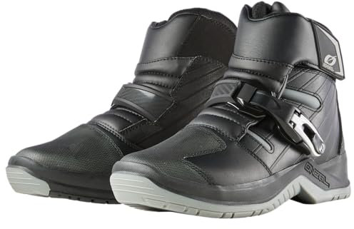 O'NEAL Boots RMX Shorty Motorradstiefel I Enduro Motorrad I Motorradschuhe Herren & Damen I Anti-Rutsch-Sohle I Verstärkter Zehen- und Fersenbereich | Schwarz | Größe 45