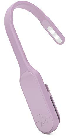 Mighty Bright The Original Recharge Clip On – USB Rechargeable Book Light – Warm LED Reading Lamp – Flexible, Dimmable, Lasts Up to 60 Hours a Charge (Lavender)