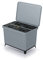 Mülleimer 4er Set 4x 10L Müllbehälter Abfalleimer 40L Mülltrennsystem Müllsammler Set Einsätze Mülltrenner 56,5 x 39 x 41 cm (Grau)