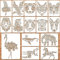 RAFIYU 15 Stücke Schablonen Textilgestaltung, Malschablonen Kinder, Wiederverwendbare Tiere Schablonen zum Malen，Waschbar Tiermalerei Schablone，Malerei Vorlage Zubehör für DIY Scrapbooking(30 * 22cm)