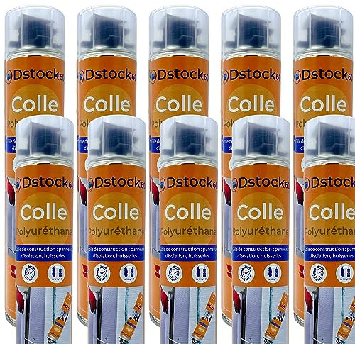 DSTOCK60-10 colles de montage polyuréthane pistolable - Colle polyuréthane non expansive - Pour le collage et montage de matériaux isolants, panneaux XPS et EPS, rouleaux d'étanchéité toiture bitume