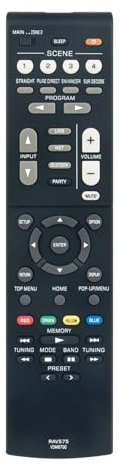 AULCMEET Télécommande de rechange RAV575 VDM8700 pour récepteur AV Yamaha RX-V6A RXV6A TSR-700 TSR700