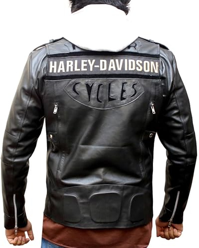Fashion Hyped Veste de motard HD Cafe Racer en peau de mouton véritable avec capuche amovible pour homme