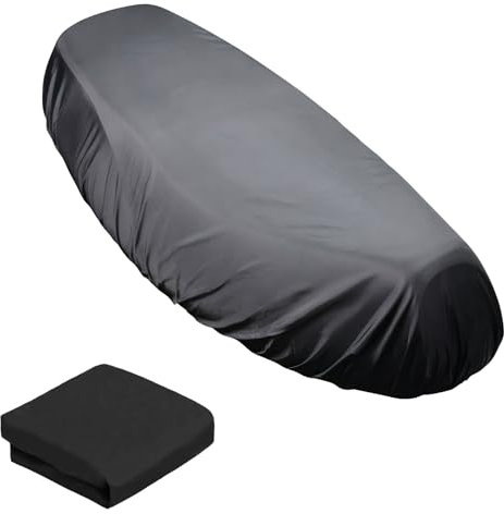 Gudalea Motorbike Seat Covers, Waterproof Seat Covers, Universal Motorbike Seat Cover with Elastic Band Moto Scooter Cushion Cover for Motorbike Scooter Seat Protection (Black, XL)