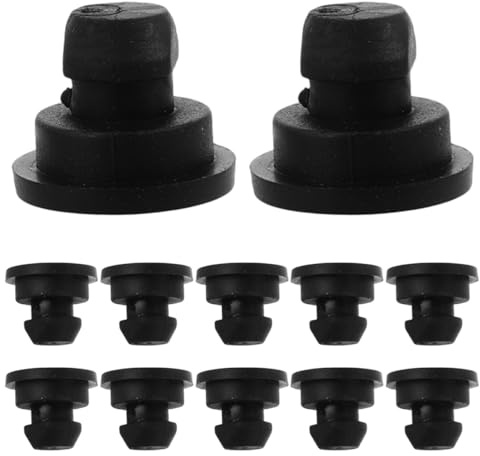 Lurrose 12 Piezas de Patas de Goma Negro para Olla Arrocera y Olla de Cocción Lenta Diseño Multifuncional para Protección de Superficies en Cocina