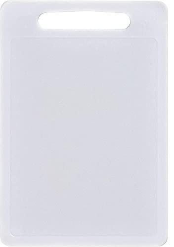 Chef Aid Grande tagliere bianco in poliestere, superficie antiscivolo multiuso, facile da pulire e lavabile in lavastoviglie con manico, 40 x 30 x 0,4 cm, altri colori disponibili.