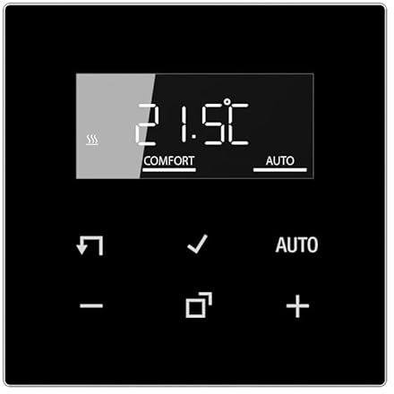 JUNG BTLS1791SW Home Raumthermostat-Display Glas Schwarz
