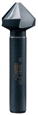 BAER HSSE-VAP Fraise conique à 90° 16,5 mm (M 8) – pour acier inoxydable – Pour fraiseuse à chanfreiner