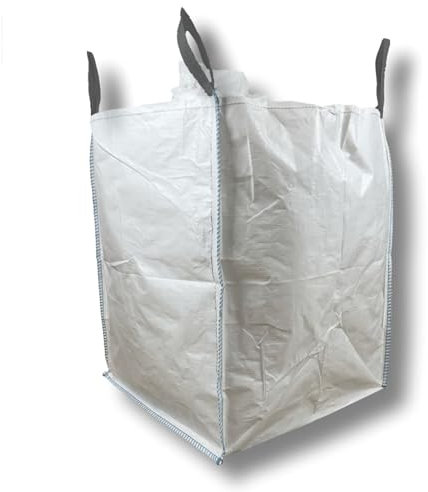 DM-Folien Big Bag 90x90x110cm I 1 Stück I SWL 1.000 kg I Gartenabfallsack Mit Beschichtung I Packs für Gartenabfälle & Bauschutt I Abfallsack Mit Hebeschlaufen I Stabil & Beschichtet