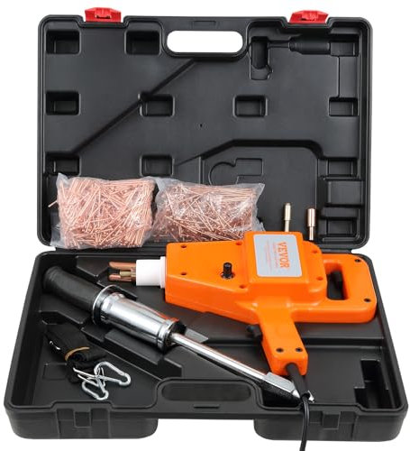 VEVOR Extractor de Clavos para Carrocería 800 VA Kit de Eliminación de Abolladuras de Carrocería 1600 A Máquina de Reparación de Abolladuras con Soldador por Puntos con Accesorios para Coches Camiones
