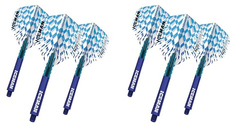 RÖD DRAGON Gerwyn Pris Hardcore Dart-flyg och Nitrotech jonisk dartskaft kombo – 2 uppsättningar per förpackning