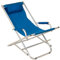 Nexos Strandstuhl Klappstuhl Klappsessel Gartenstuhl Campingstuhl Liegestuhl – Sitzmöbel Terrasse Balkon – klappbarer Stuhl aus Alu & PVC - blau