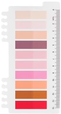 Ordinate - Lot de 200 notes autocollantes - Style gris - Marqueurs de page - Pastel - Bandes adhésives inscriptibles - Avec règle pour marquage de page - C-200 pièces - Rose clair