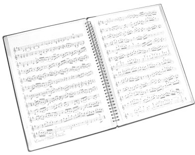 QWORK® A4-Format Notenhefter Chormappe - 30 Seiten 60 Taschen - Schwarz