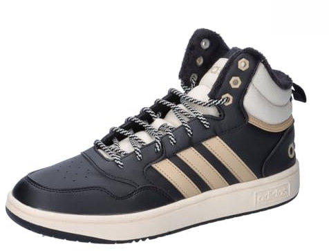 adidas Herren Hoops 3.0 Mid Lifestyle Basketball Classic Fur Lining Winterized Shoes Schuhe, core Black/Magic beige/Wonder White, 36 2/3 EU